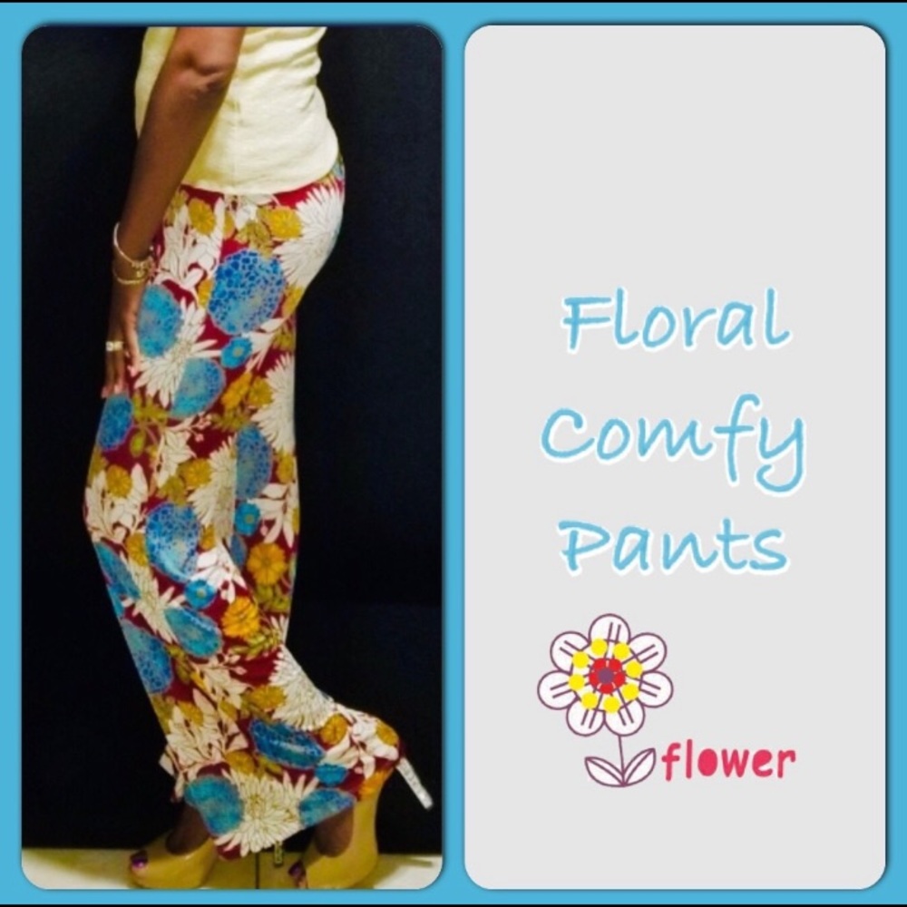Floral Wide Leg Pants